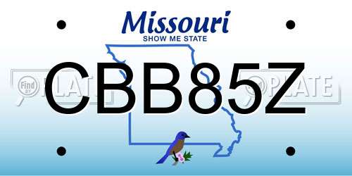 CBB85Z Missouri License Plate