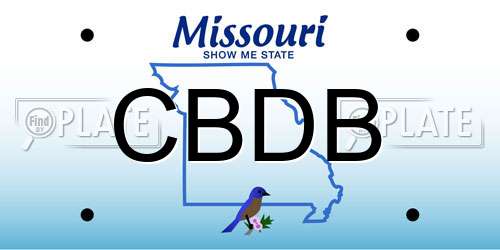 CBDB Missouri License Plate