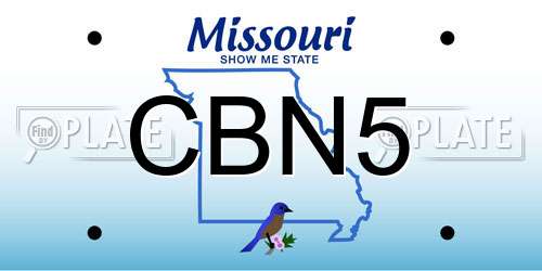 CBN5 Missouri License Plate
