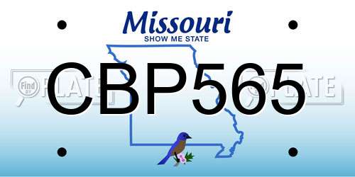 CBP565 Missouri License Plate