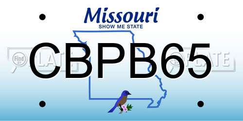 CBPB65 Missouri License Plate