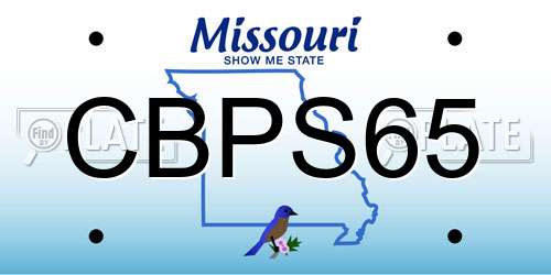 CBPS65 Missouri License Plate