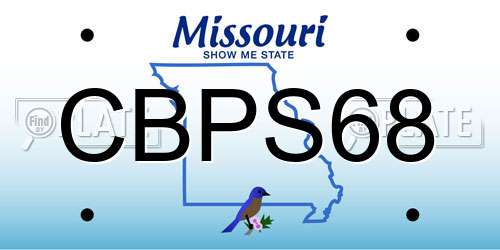 CBPS68 Missouri License Plate