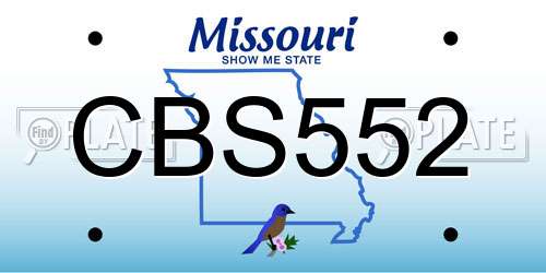 CBS552 Missouri License Plate