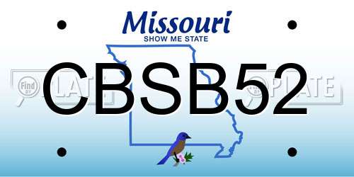 CBSB52 Missouri License Plate