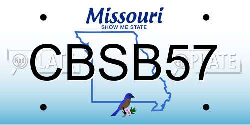 CBSB57 Missouri License Plate