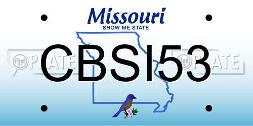 CBSI53 Missouri License Plate