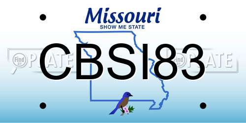 CBSI83 Missouri License Plate