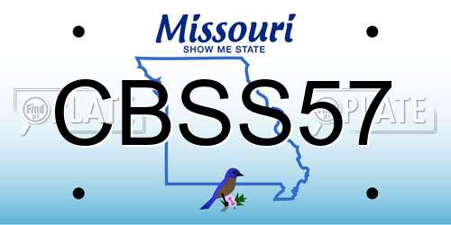 CBSS57 Missouri License Plate