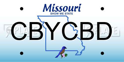 CBYCBD Missouri License Plate