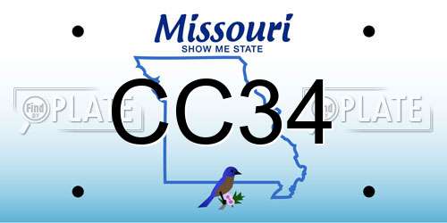CC34 Missouri License Plate