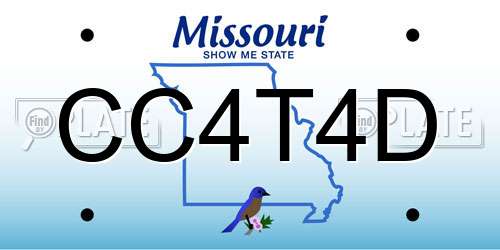CC4T4D Missouri License Plate
