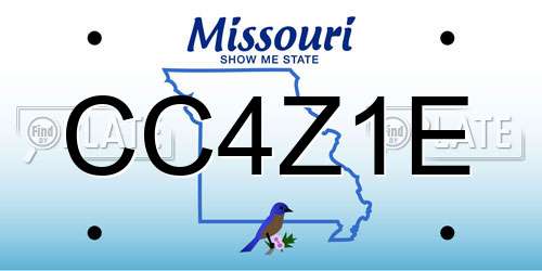CC4Z1E Missouri License Plate