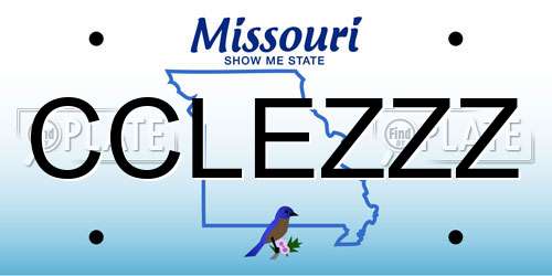CCLEZZZ Missouri License Plate