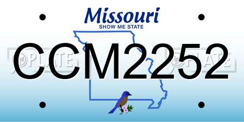 CCM2252 Missouri License Plate