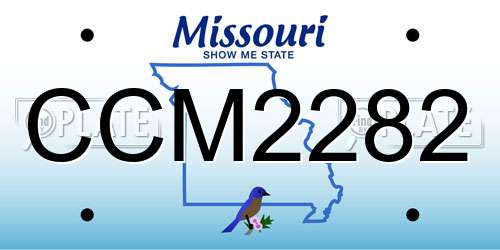 CCM2282 Missouri License Plate