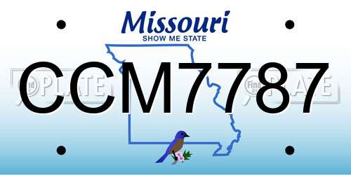 CCM7787 Missouri License Plate