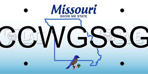 CCWGSSG Missouri License Plate
