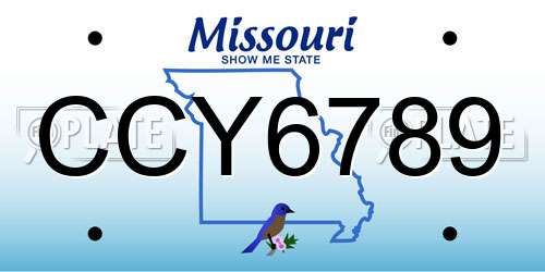 CCY6789 Missouri License Plate