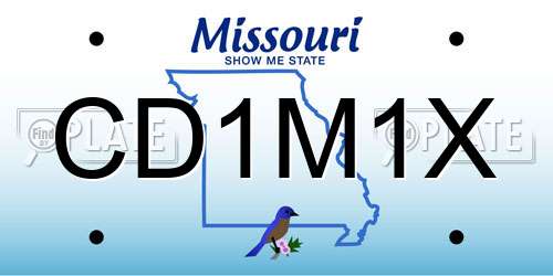 CD1M1X Missouri License Plate