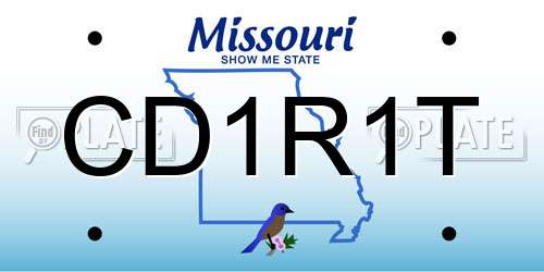 CD1R1T Missouri License Plate