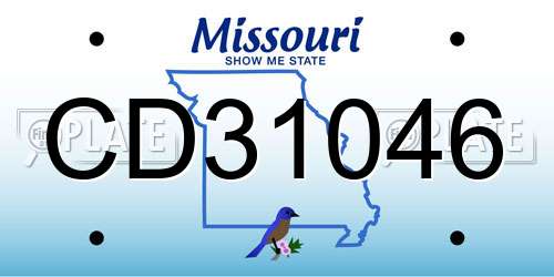 CD31046 Missouri License Plate