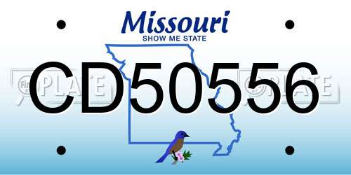 CD50556 Missouri License Plate