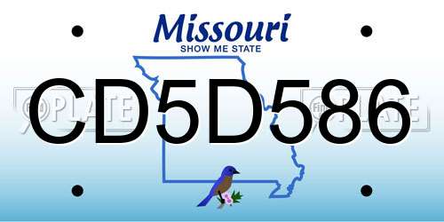 CD5D586 Missouri License Plate