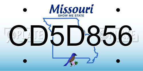 CD5D856 Missouri License Plate
