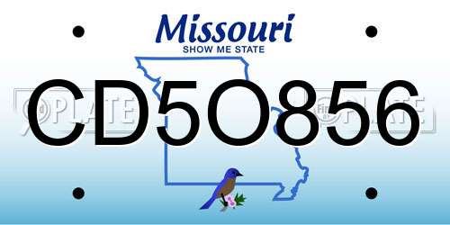 CD5O856 Missouri License Plate