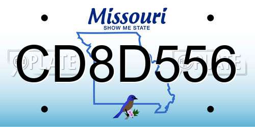 CD8D556 Missouri License Plate