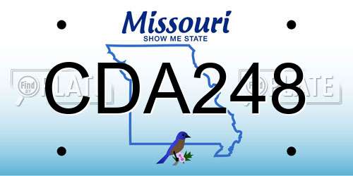 CDA248 Missouri License Plate