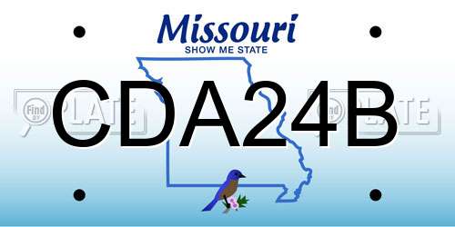 CDA24B Missouri License Plate