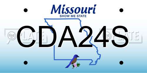 CDA24S Missouri License Plate