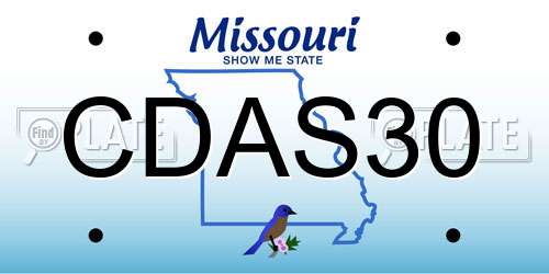 CDAS30 Missouri License Plate