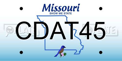 CDAT45 Missouri License Plate
