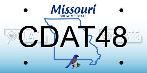 CDAT48 Missouri License Plate