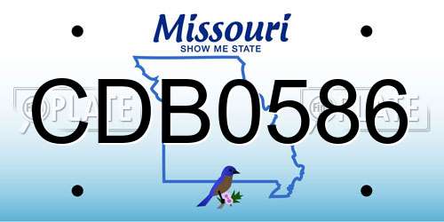 CDB0586 Missouri License Plate