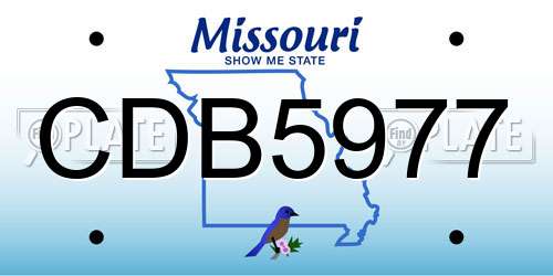 CDB5977 Missouri License Plate