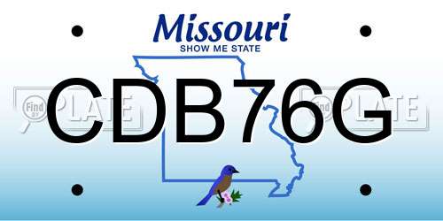 CDB76G Missouri License Plate