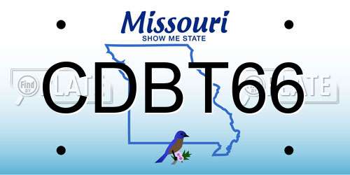 CDBT66 Missouri License Plate