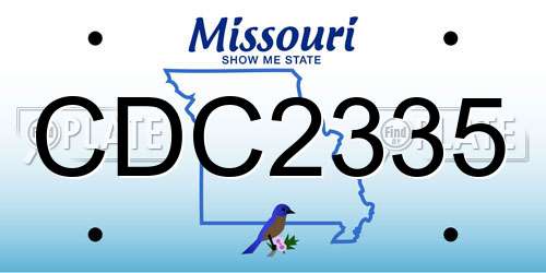 CDC2335 Missouri License Plate