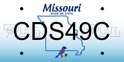 CDS49C Missouri License Plate