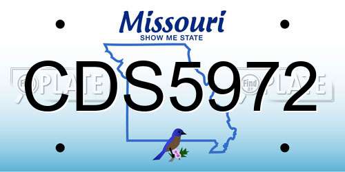 CDS5972 Missouri License Plate
