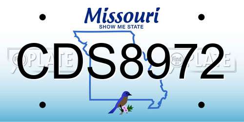 CDS8972 Missouri License Plate