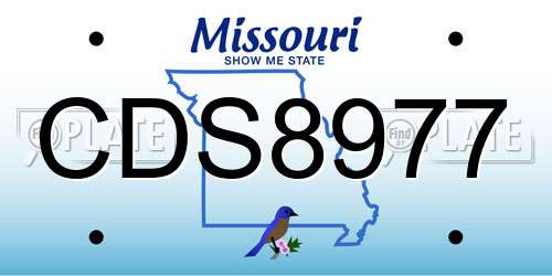 CDS8977 Missouri License Plate