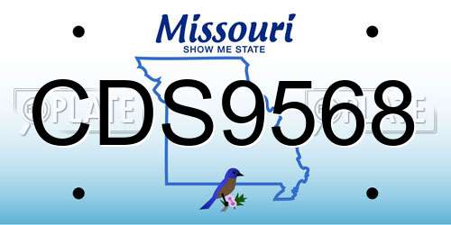 CDS9568 Missouri License Plate