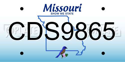 CDS9865 Missouri License Plate