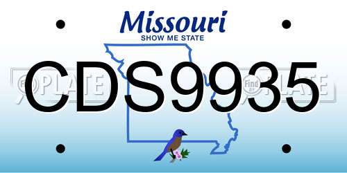 CDS9935 Missouri License Plate