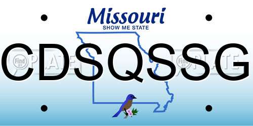 CDSQSSG Missouri License Plate